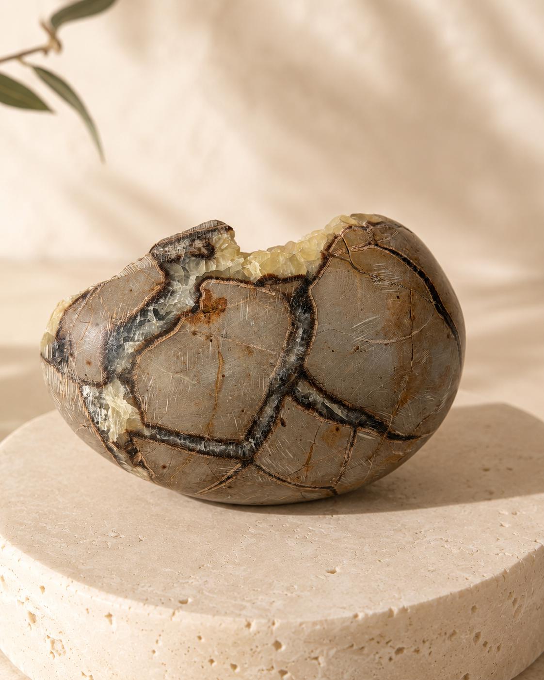 Reverse view of Druzy Septarian Dragon Stone piece SP