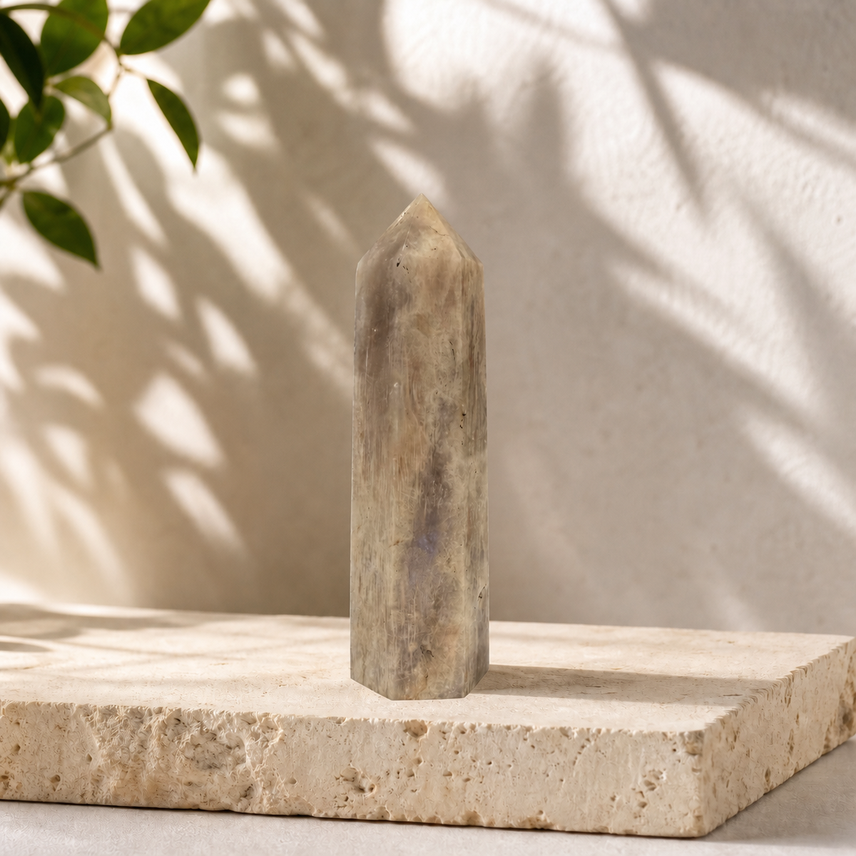 Blue Flash Moonstone crystal tower MG, exact piece