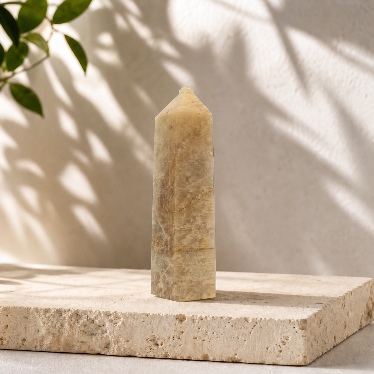 Blue Flash Moonstone crystal tower MJ, exact piece