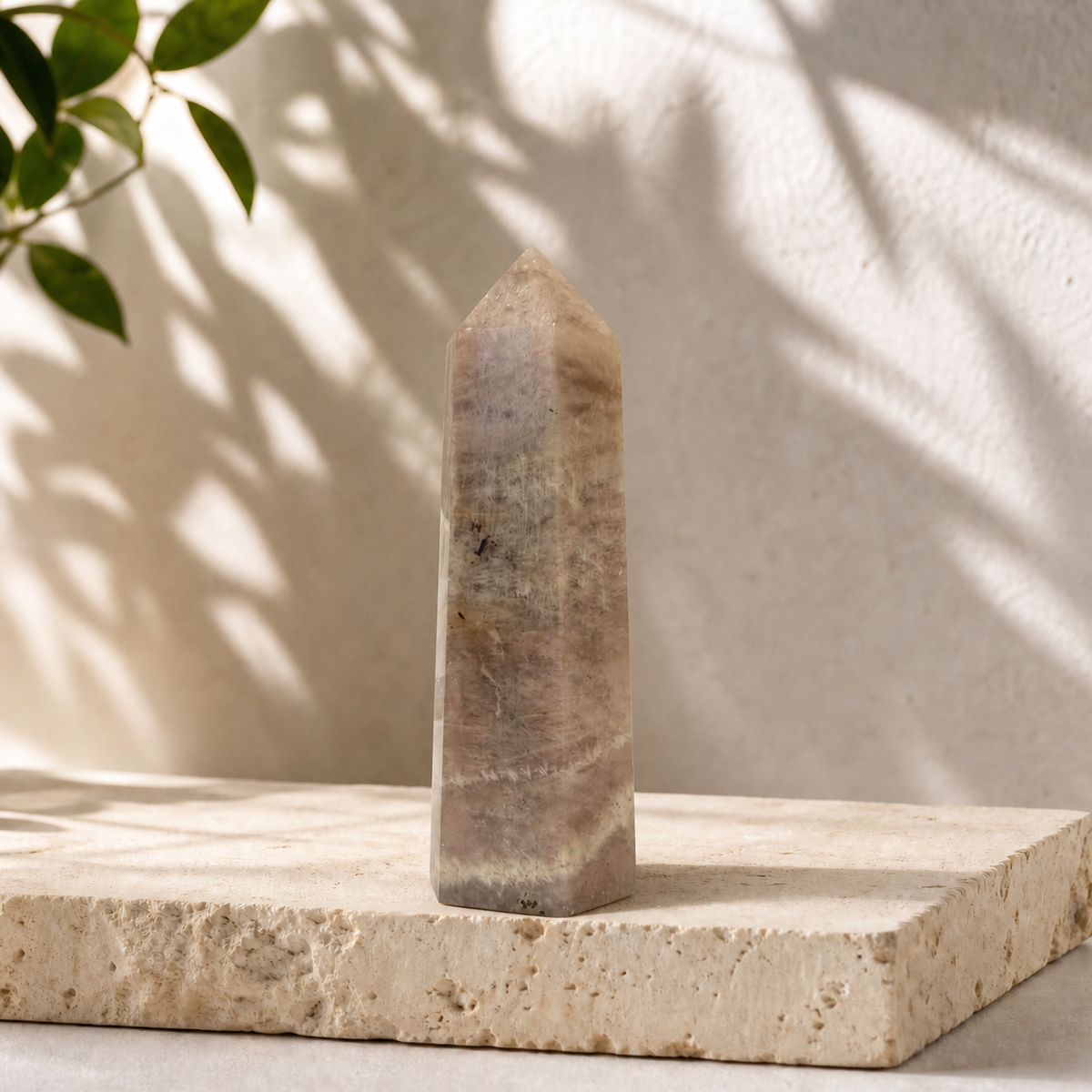 Blue Flash Moonstone crystal tower ML, exact piece