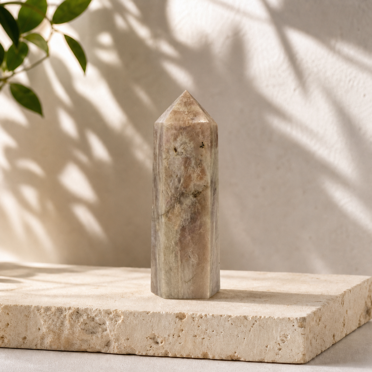 Blue Flash Moonstone crystal tower MO, exact piece