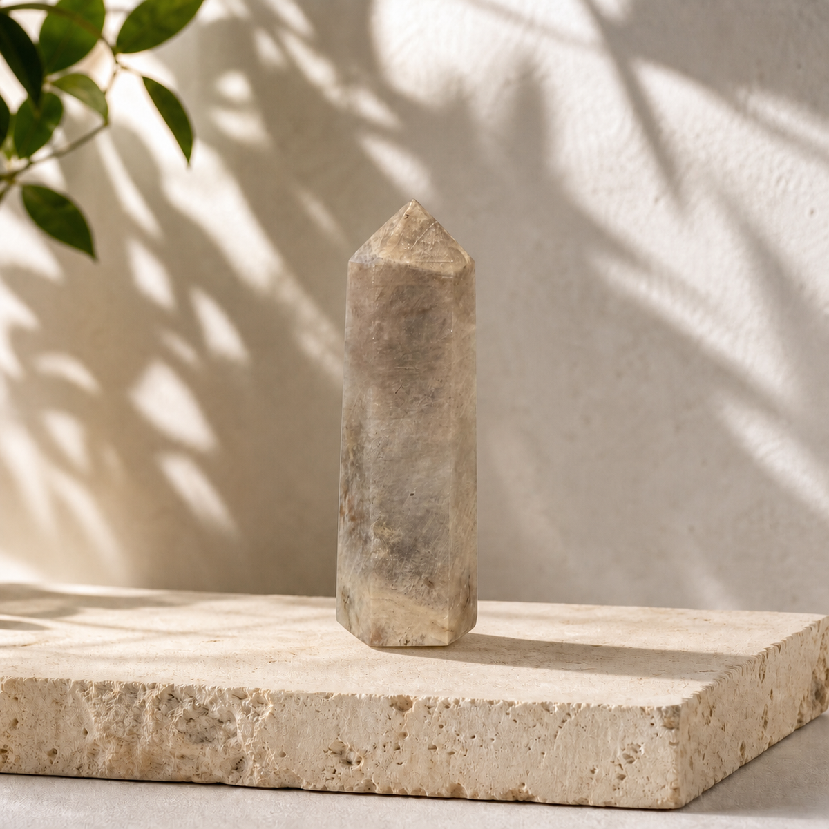 Blue Flash Moonstone crystal tower MP, exact piece