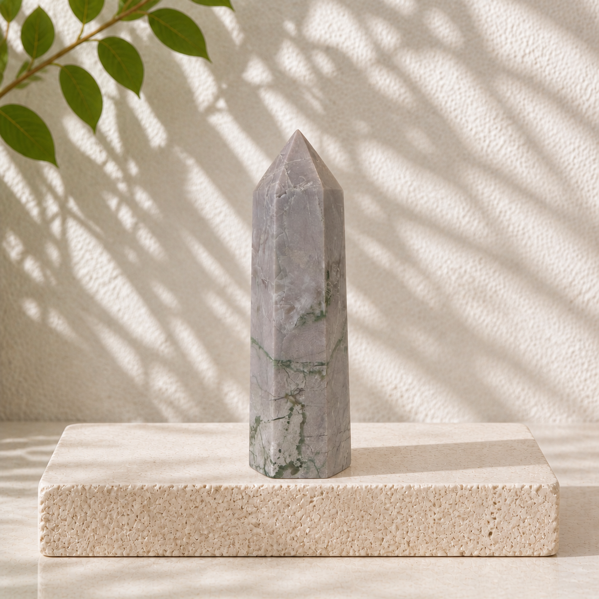 Variscite Malachite crystal point VI